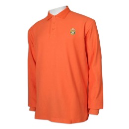 P1192 Polo shirt orange loose long sleeve Polo sleeve Polo sleeve supplier P1192 Polo shirt orange loose long sleeve Polo sleeve Polo sleeve supplier